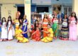 Students of Sulabh Public School dressed as the nine forms of Goddess Durga during the Navratri celebration
